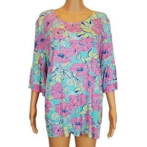 Ruby rd floral 3/4 blouse